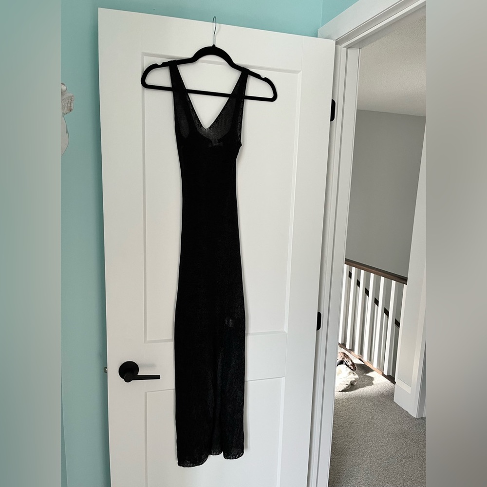 Long Black Dress with Slit